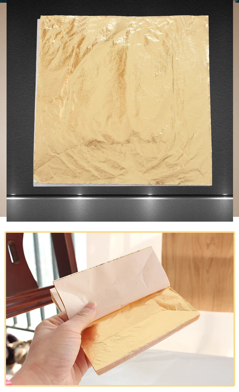 1000pcs 16x16cm Imitation Gold Leaf