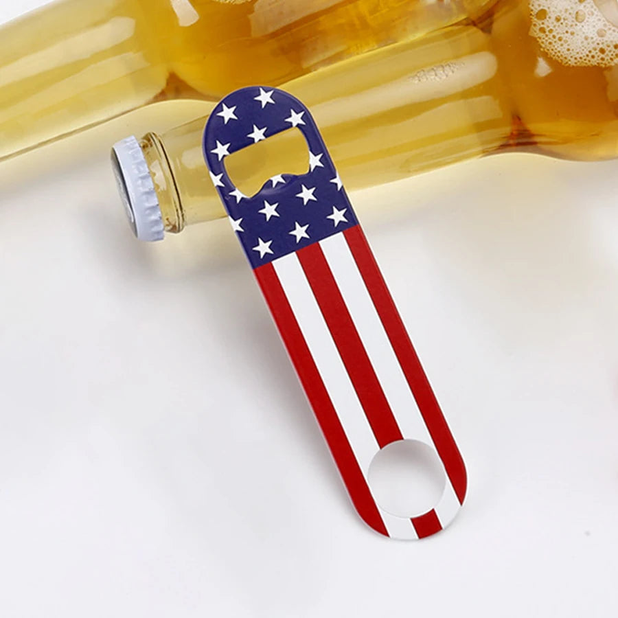 Bottle Opener, US Flag Stainless Steel Beer Bottle Opener, Bar Supplies, Guest Wedding Gifts, Party Gifts, Kitchen and Restauran
