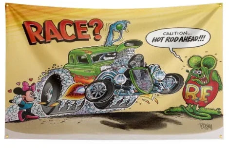 FLAGDOM 90x150CM 3X5FT Rat fink choppers Flag Flying Banner for Decor Indoor Outdoor