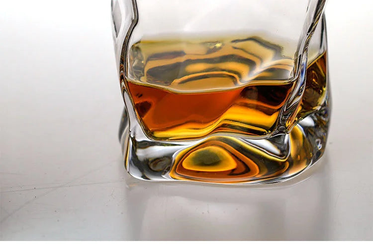 Japanese Edo Designer Crumple Paper Irregular Shape Crystal Faceted Der Whiskybecher Whiskey Whisky Rock Glass Artwork Wine Cup