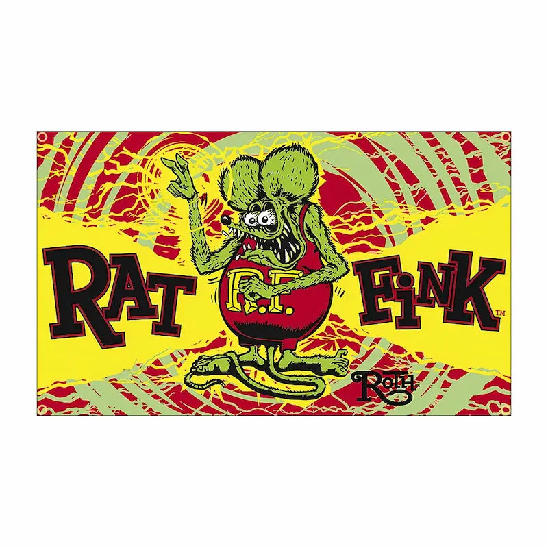 FLAGDOM 90x150CM 3X5FT Rat fink choppers Flag Flying Banner for Decor Indoor Outdoor