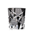 Fine Carving Cool Black Flashing Lightning Edo Kiriko Crystal Ware Wine Glass Top Quality Whiskey Cup Beer Water Mug Dad's Gifts