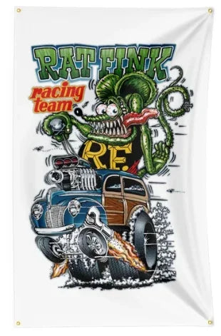 FLAGDOM 90x150CM 3X5FT Rat fink choppers Flag Flying Banner for Decor Indoor Outdoor