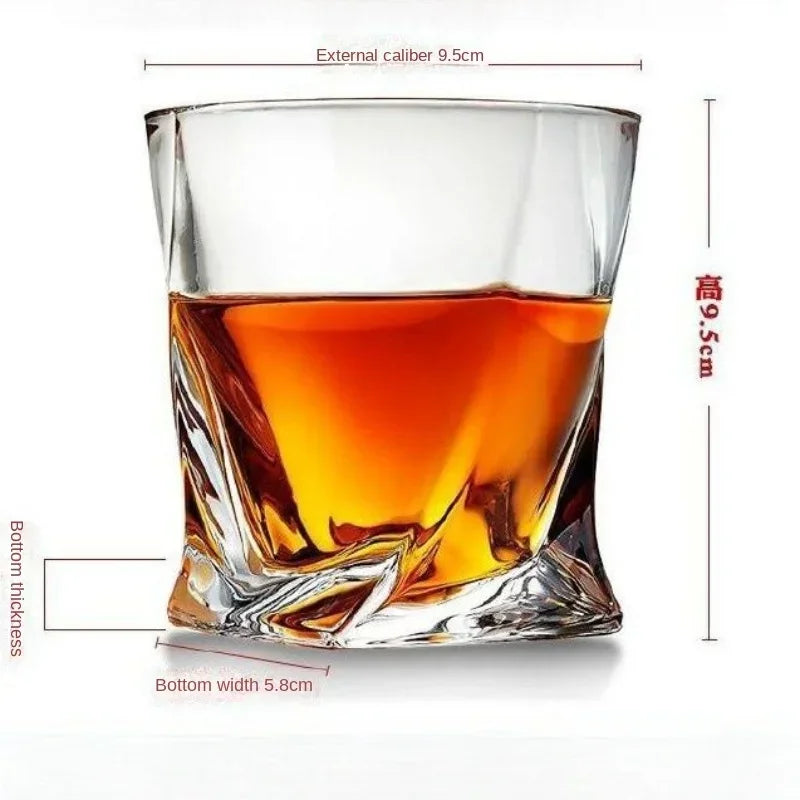 Set Water Cup Creative Geometry Glass Whiskey Foreign Wine Cups Twisted Grain Coffee Mug Cocktail Cups Glass Drinkware