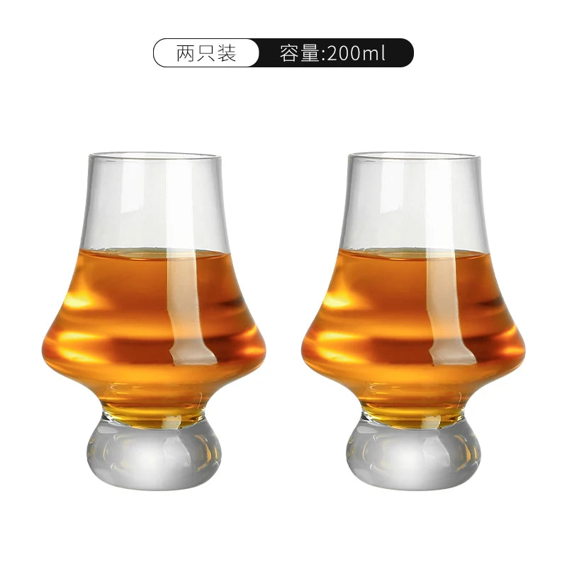 Whiskey Crystal Glass Set, Tasting Glass Clear Lead Free Wine Glass Bar Party Wedding Drinking Glassware