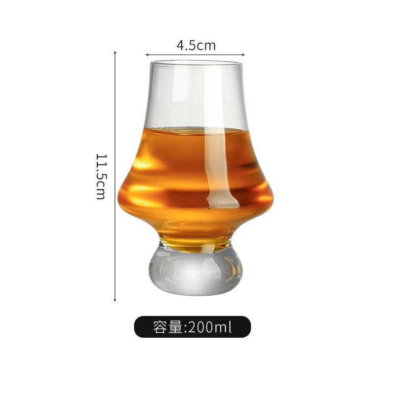 Whiskey Crystal Glass Set, Tasting Glass Clear Lead Free Wine Glass Bar Party Wedding Drinking Glassware