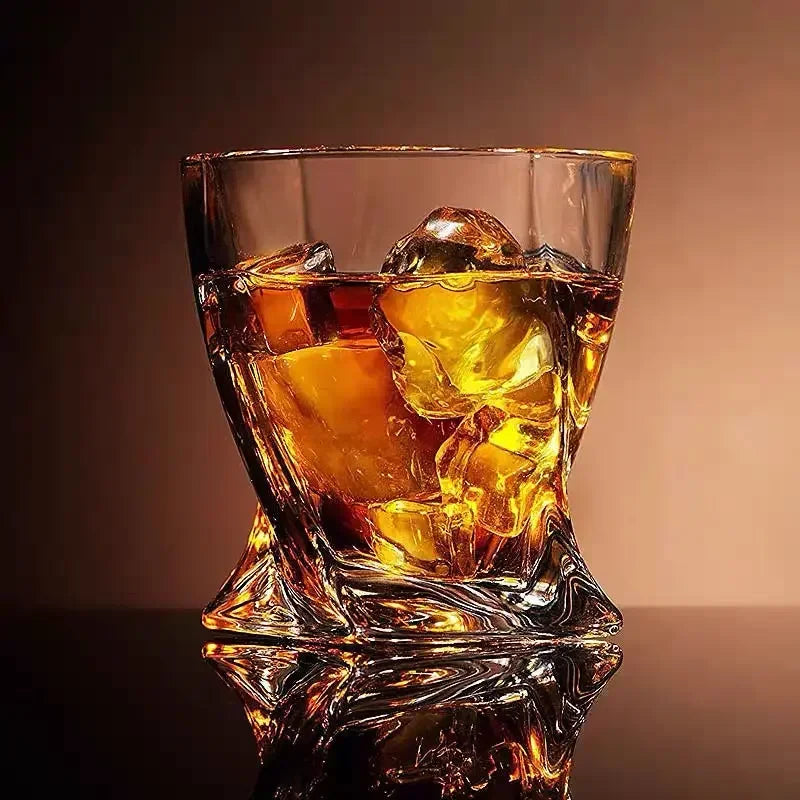 Set Water Cup Creative Geometry Glass Whiskey Foreign Wine Cups Twisted Grain Coffee Mug Cocktail Cups Glass Drinkware