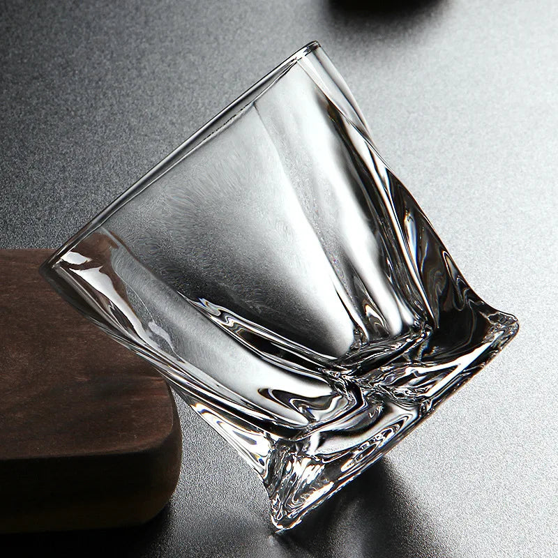 Set Water Cup Creative Geometry Glass Whiskey Foreign Wine Cups Twisted Grain Coffee Mug Cocktail Cups Glass Drinkware