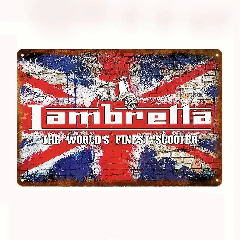 Vintage Metal Tin Sign Retro Garage & for Man Cave Decor, 8x12 Inch - Perfect for Old Car Shops, Oil Stations , Home Wall Art