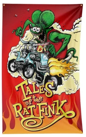 FLAGDOM 90x150CM 3X5FT Rat fink choppers Flag Flying Banner for Decor Indoor Outdoor