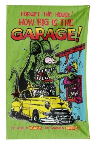 FLAGDOM 90x150CM 3X5FT Rat fink choppers Flag Flying Banner for Decor Indoor Outdoor