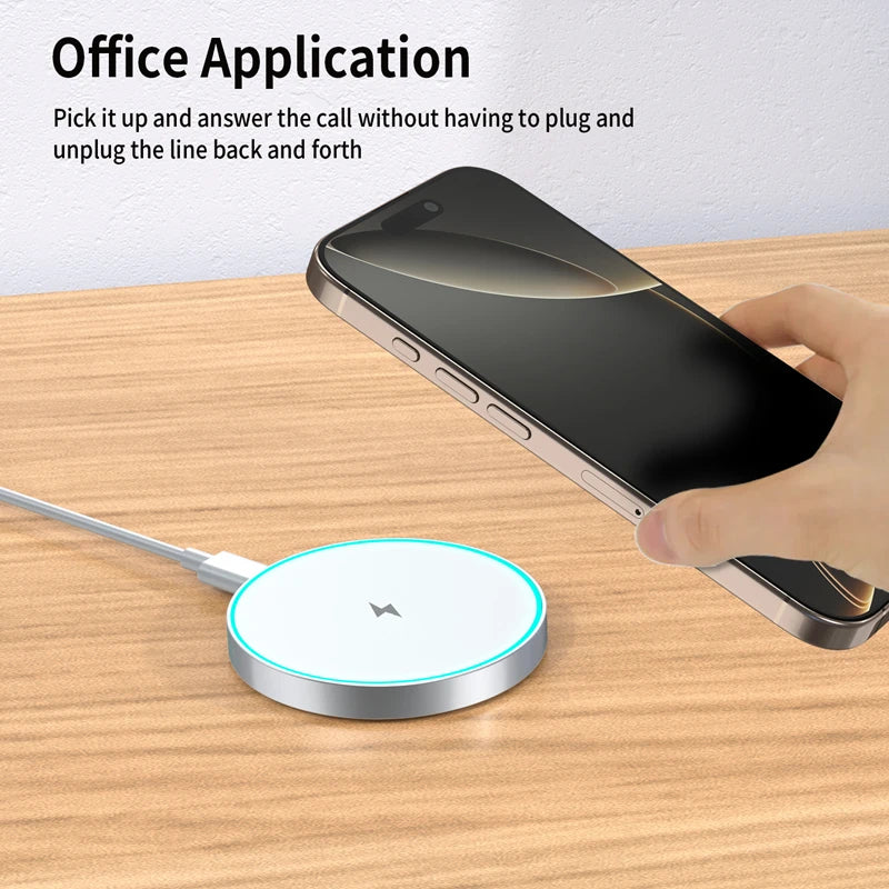 Magnetic Wireless Charger 15W Fast Charging  Convenient For Magsafe iPhone 17 16 15 14  Pro Max Airpods 4 Pro Magnet Station