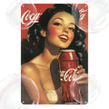 , "Funny Vintage Metal Tin Sign -Cola Soda Poster" for Street, Mall, Garage, Cafe, Home, Bar, Club, Kitchen, Restaurant, Bathro