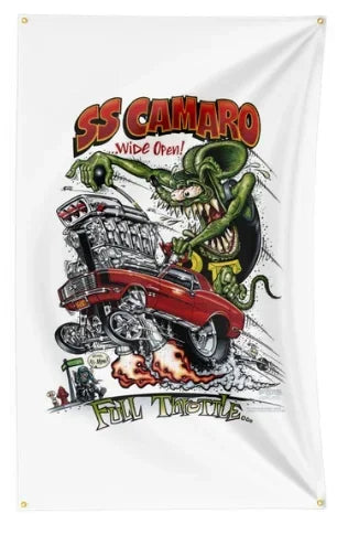 FLAGDOM 90x150CM 3X5FT Rat fink choppers Flag Flying Banner for Decor Indoor Outdoor