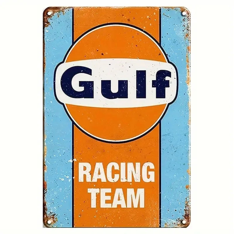 Vintage Metal Tin Sign Retro Garage & for Man Cave Decor, 8x12 Inch - Perfect for Old Car Shops, Oil Stations , Home Wall Art