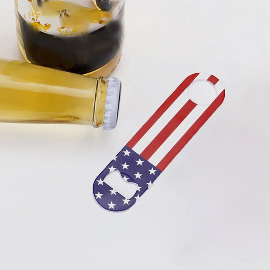 Bottle Opener, US Flag Stainless Steel Beer Bottle Opener, Bar Supplies, Guest Wedding Gifts, Party Gifts, Kitchen and Restauran