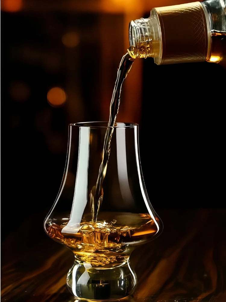 Whiskey Crystal Glass Set, Tasting Glass Clear Lead Free Wine Glass Bar Party Wedding Drinking Glassware