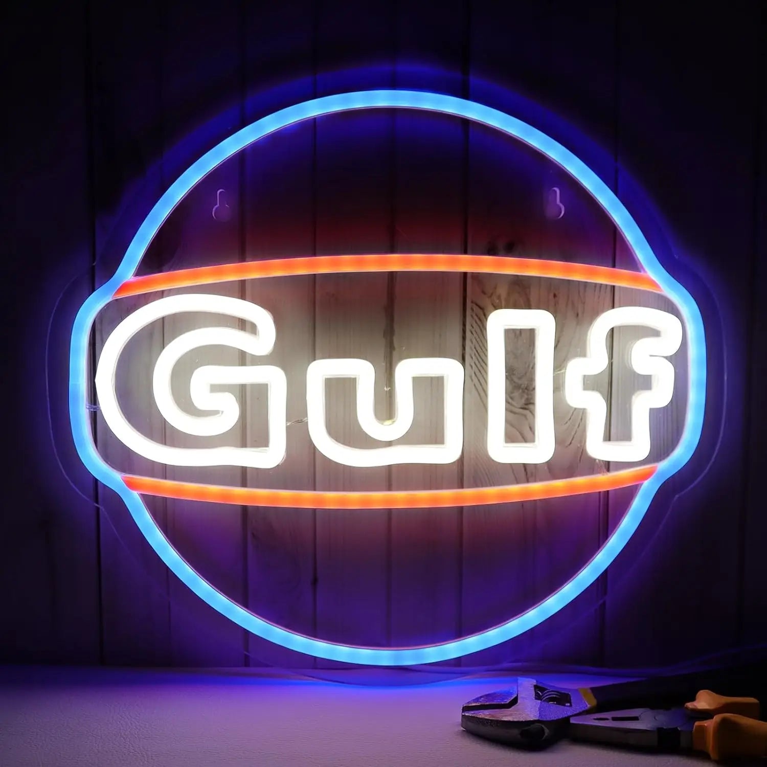 1 neon light is used for garage decoration, LED signs for bar cave wall decoration, lubrication store display lighting.