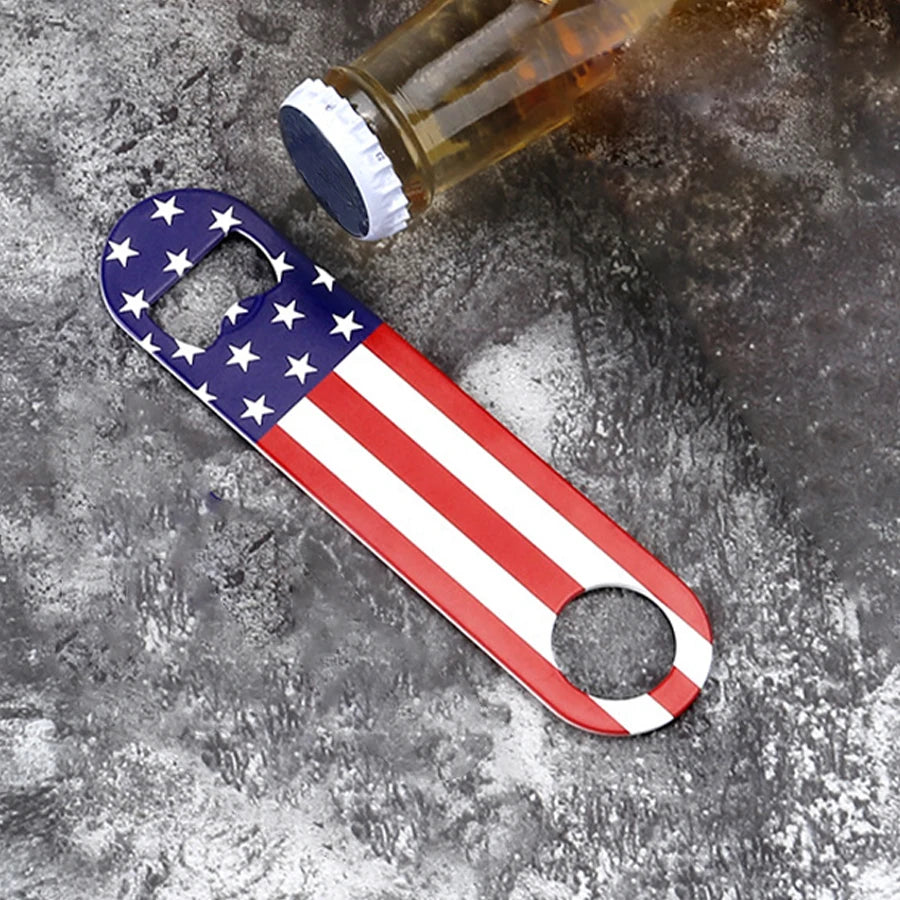 Bottle Opener, US Flag Stainless Steel Beer Bottle Opener, Bar Supplies, Guest Wedding Gifts, Party Gifts, Kitchen and Restauran