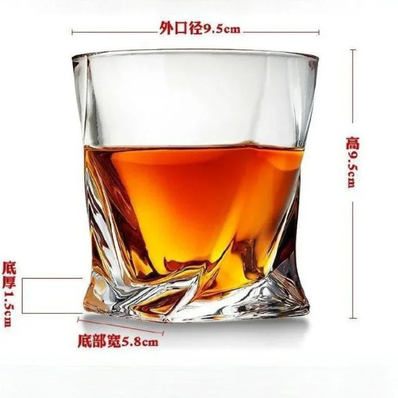 Set Water Cup Creative Geometry Glass Whiskey Foreign Wine Cups Twisted Grain Coffee Mug Cocktail Cups Glass Drinkware