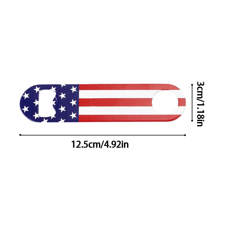 Bottle Opener, US Flag Stainless Steel Beer Bottle Opener, Bar Supplies, Guest Wedding Gifts, Party Gifts, Kitchen and Restauran