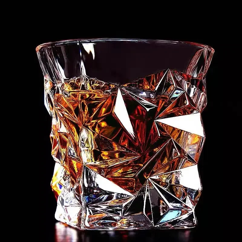 Set Water Cup Creative Geometry Glass Whiskey Foreign Wine Cups Twisted Grain Coffee Mug Cocktail Cups Glass Drinkware