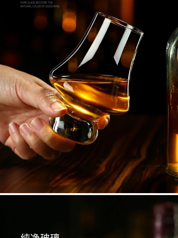 Whiskey Crystal Glass Set, Tasting Glass Clear Lead Free Wine Glass Bar Party Wedding Drinking Glassware