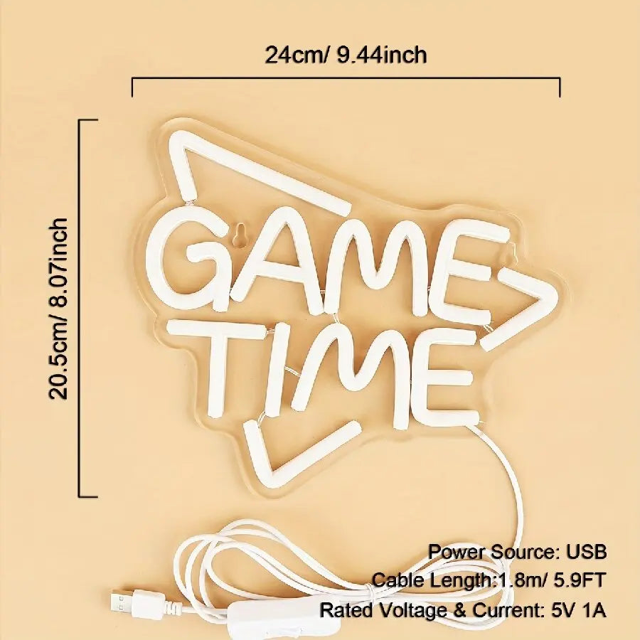 Gamepad Shaped LED Neon Sign for Gamer Room Decor, Gaming Neon Sign for Boys Room Wall Decor,  USB Powered Gamer Gifts for Teens
