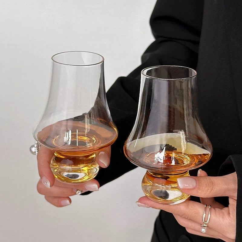 Whiskey Crystal Glass Set, Tasting Glass Clear Lead Free Wine Glass Bar Party Wedding Drinking Glassware