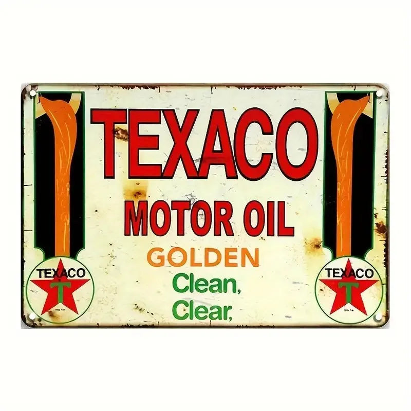 Vintage Metal Tin Sign Retro Garage & for Man Cave Decor, 8x12 Inch - Perfect for Old Car Shops, Oil Stations , Home Wall Art