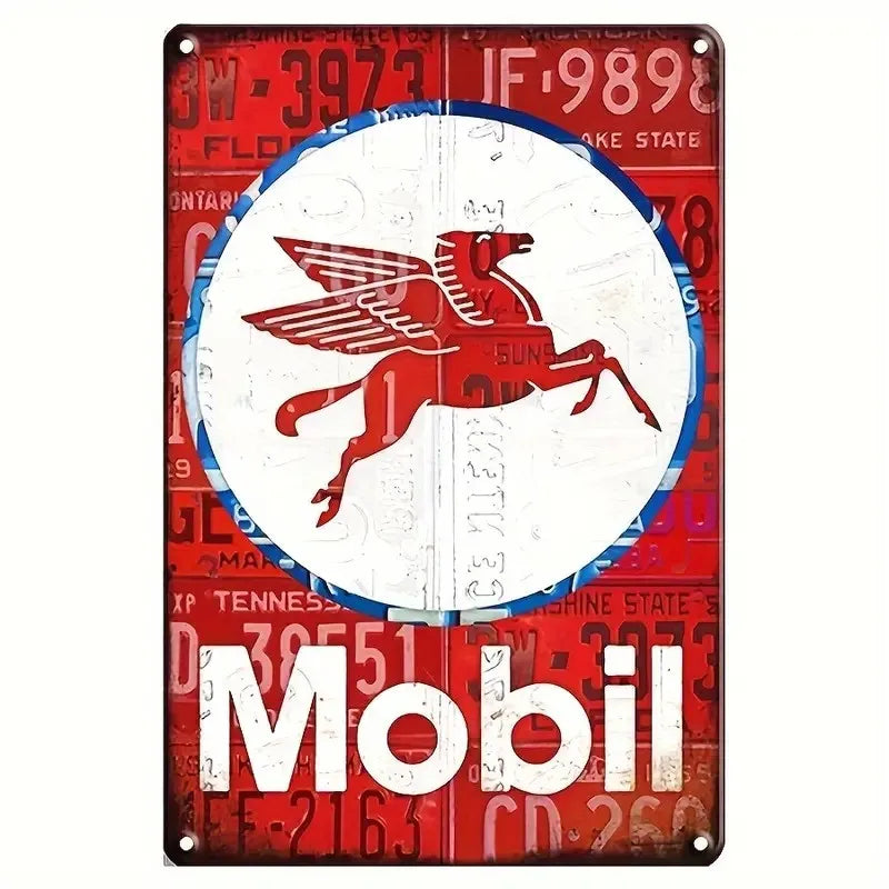 Vintage Metal Tin Sign Retro Garage & for Man Cave Decor, 8x12 Inch - Perfect for Old Car Shops, Oil Stations , Home Wall Art