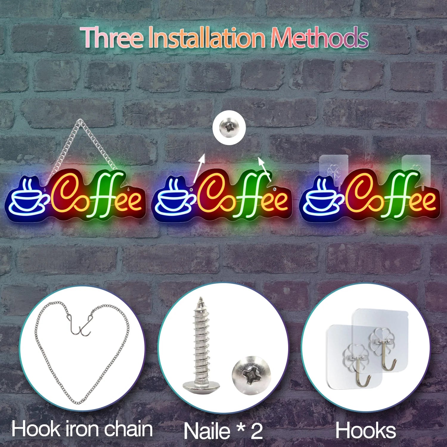 1 piece of coffee LED neon light decoration board, used for coffee bars, restaurants, shops, and window wall decoration