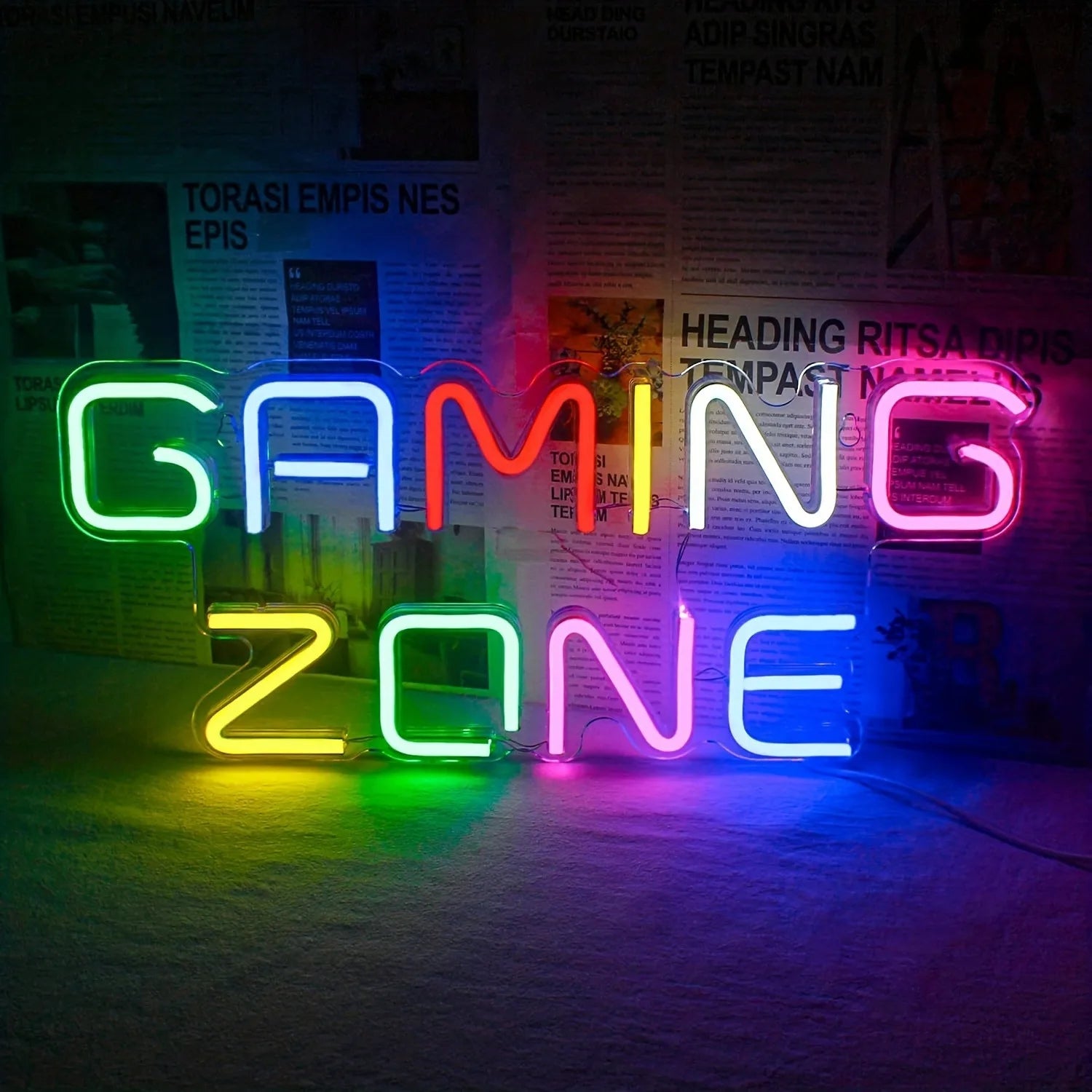 Gamepad Shaped LED Neon Sign for Gamer Room Decor, Gaming Neon Sign for Boys Room Wall Decor,  USB Powered Gamer Gifts for Teens