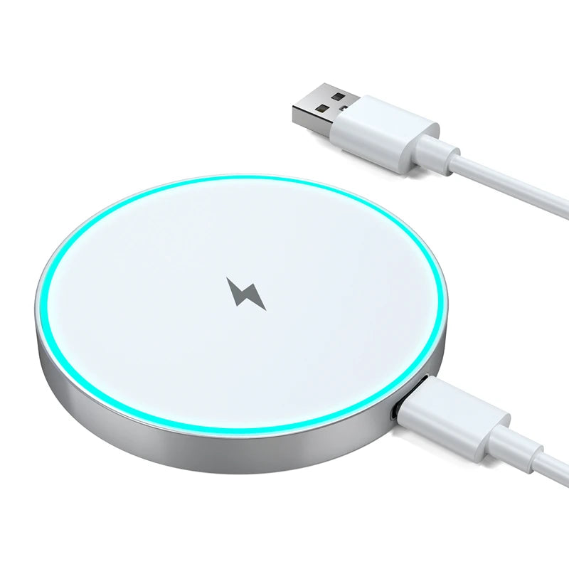 Dual Ports Wireless Magnetic Charger 15W Fast Charging Suitable For Iphone 17/16/15/14 Series Magnetic Wireless Charging