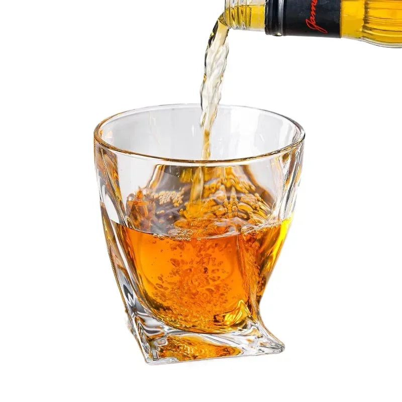 Set Water Cup Creative Geometry Glass Whiskey Foreign Wine Cups Twisted Grain Coffee Mug Cocktail Cups Glass Drinkware