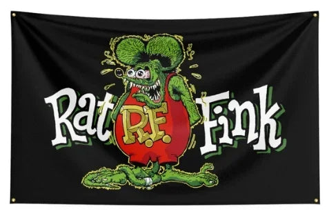 FLAGDOM 90x150CM 3X5FT Rat fink choppers Flag Flying Banner for Decor Indoor Outdoor