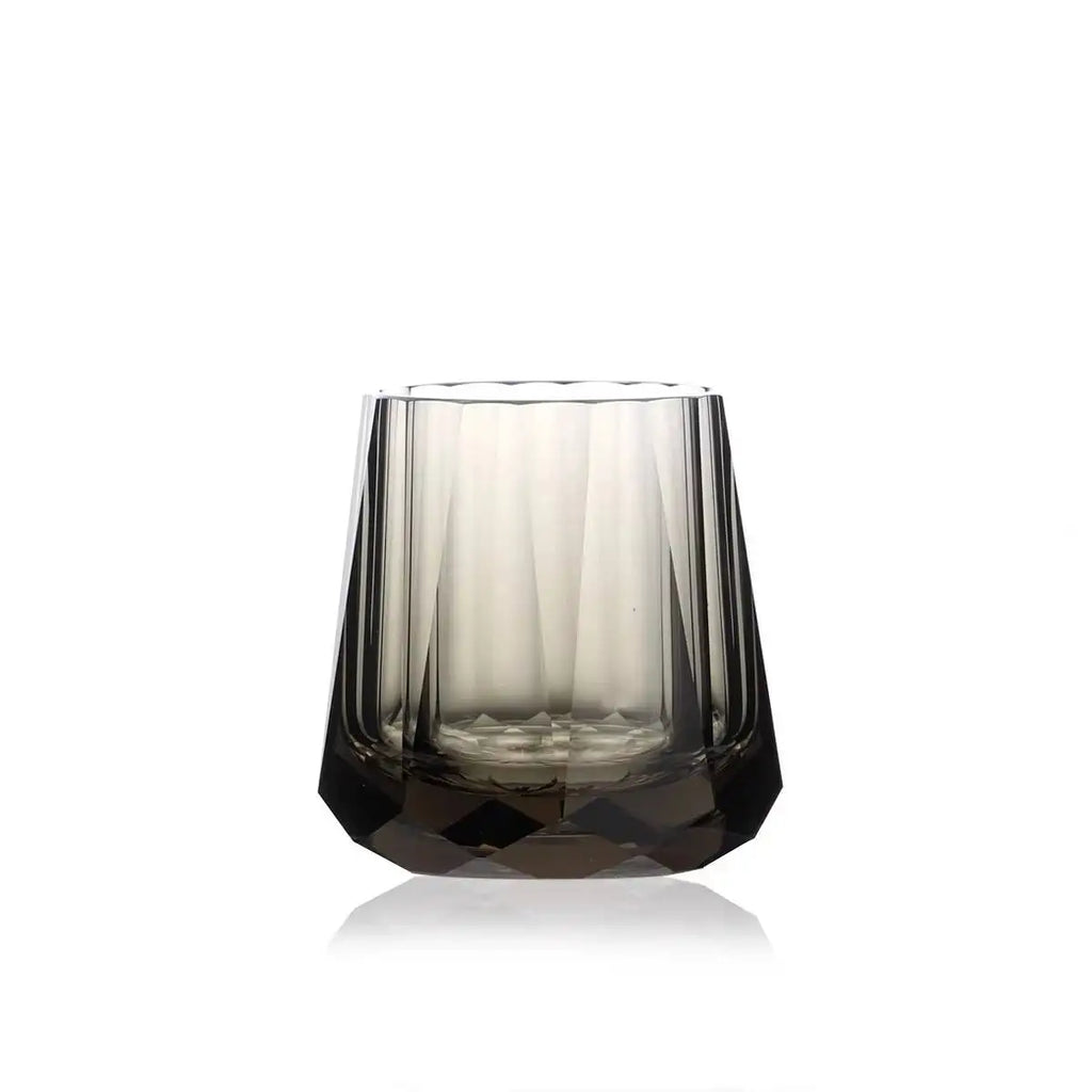 Zeus' Eternal Stone K9 Crystal Cup Upscale Classical Whiskey Glass Diamond Cut Brandy Liquor Wine Snifter Best Gift For Dad Boss
