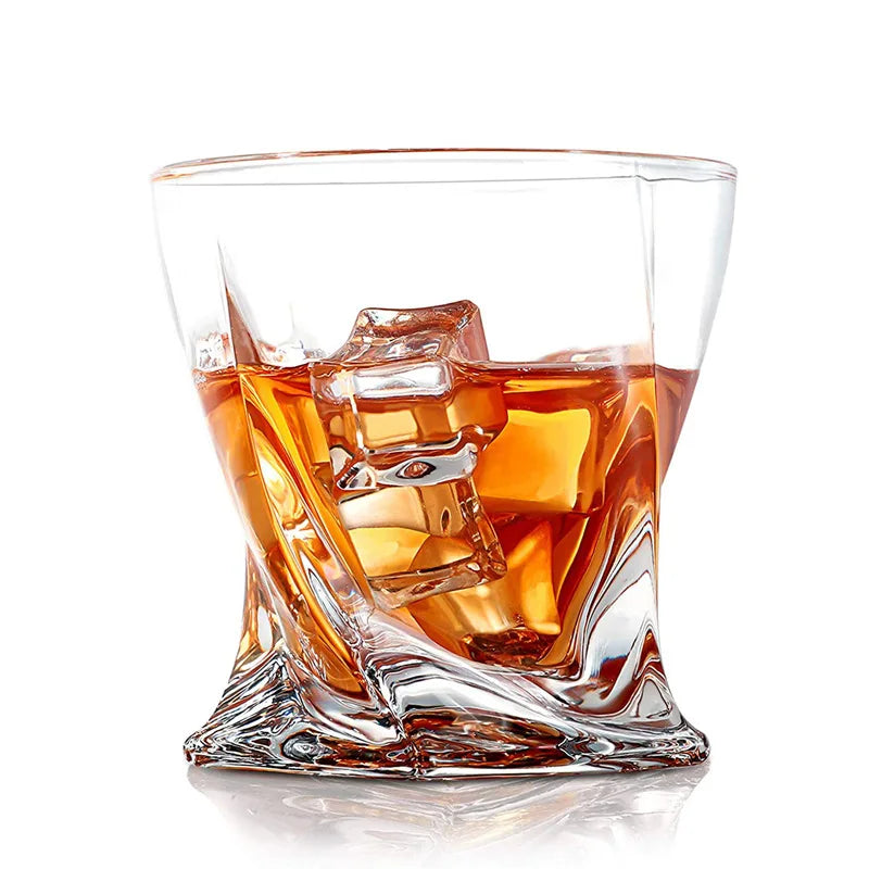 Set Water Cup Creative Geometry Glass Whiskey Foreign Wine Cups Twisted Grain Coffee Mug Cocktail Cups Glass Drinkware
